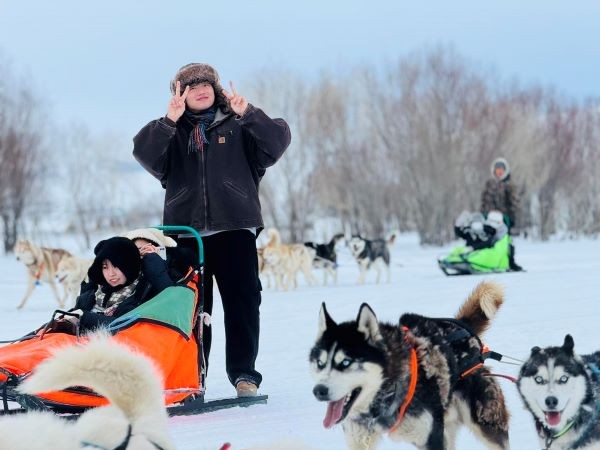 Dog sledding in Mongolia