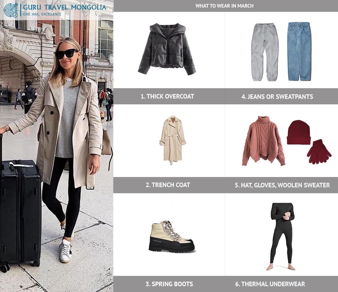 What to wear in Mongolia in March
